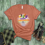 Happy Halloween Ghost Shirt/ Orange Purple Foil Letter Balloons T-Shirts