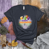 Happy Halloween Ghost Shirt/ Orange Purple Foil Letter Balloons T-Shirts