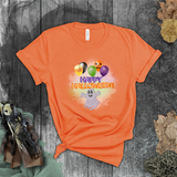 Happy Halloween Ghost Shirt/ Orange Purple Foil Letter Balloons T-Shirts