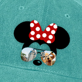 Disney Hat/ Minnie Mouse Sunglasses Hat/ Disney Cinderella’s Castle With Pluto Baseball Hat / Disney Vacation Minnie Bow Silhouette Cap