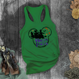 Halloween Hocus Pocus 2 Tanks/ Sanderson Sisters Mickey Mouse Metallic Purple And Orange Disney Vacation Tank Top