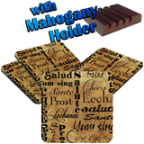 International Cheers Coaster Set Gift/ Drink Coasters/ Cheers In Different Languages/ Salud, Sante, Prost/ Housewarming Gift/ Hostess Gift