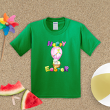 Easter Kids Shirts/ Happy Easter Bunny Pastel Watercolor Hot Air Balloon Children T Shirts