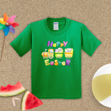 Easter Kids Shirts/ Happy Easter Bunny Pastel Watercolor Train Children T Shirts
