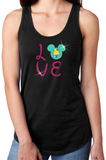 Disney LOVE Dole Whip Tank Top/ Disney Snacks Mickey Mouse Dole Whip Glitter Tank/ Dole Whip Disney Vacation Tank