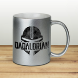 Mandalorian Dadalorian Mug/ Star Wars Dad Father’s Day Silver Coffee Mug