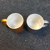 Autumn Hello Fall Mug/ Fall Leaves Pearl Metallic Coffee Lover Gold, Silver Or Pink Thanksgiving Mug