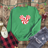 Disney Christmas Sweatshirt/ Peppermint Red Candy Swirl Shirt/ Mickey Mouse Holiday Fleece Sweater