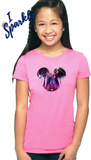 Mickey Mouse Glitter Girls Shirt/ Disney Glitter Cinderella’s Castle Girls T-shirt/ Disney Vacation/ Cinderella’s Castle Photo Glitter Shirt
