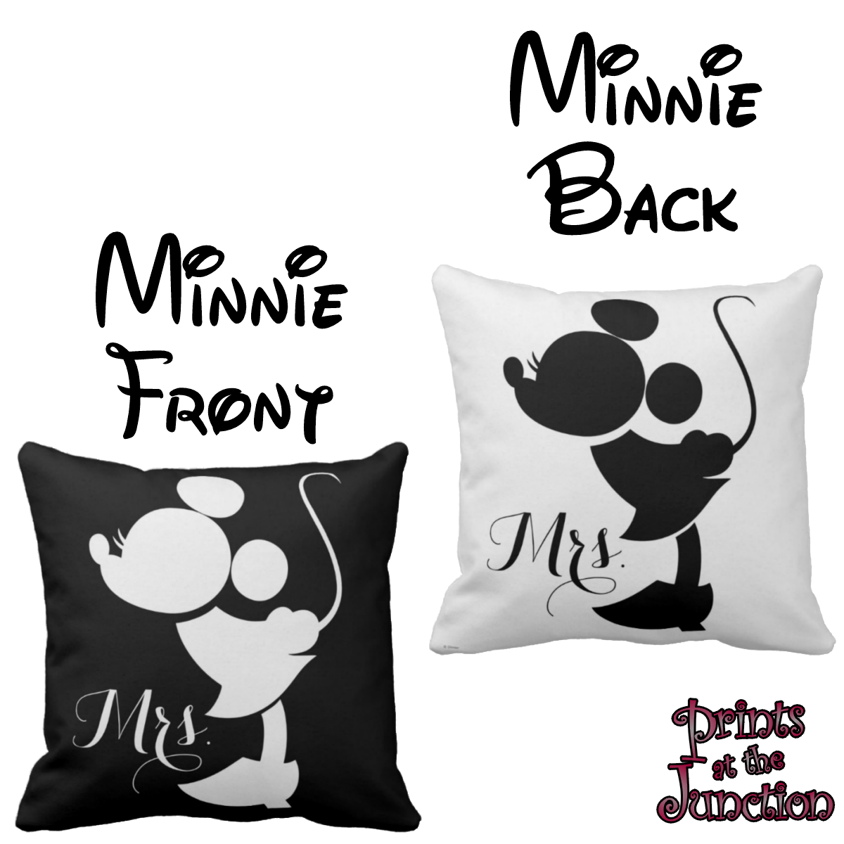 Mr and sales mrs disney pillows