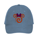 Disney Minnie Halloween Hat/ Orange Purple Glitter Minnie Mouse Fall Baseball Adjustable Cap