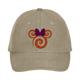 Disney Minnie Halloween Hat/ Orange Purple Glitter Minnie Mouse Fall Baseball Adjustable Cap