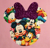 Minnie Mouse Glitter Girls Shirt/ Disney Glitter Minnie Mouse Bow Girls T-shirt/ Disney Vacation/ Mickey And Friends Photo Glitter Selfie Shirts