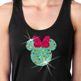 Disney Snacks Tank Top/ Glitter Disney Dole Whip, Mickey Pretzel, Mickey Ice Cream Bar, Minnie Mouse Bow Glitter Tank/ Disney Emoji Tank Top