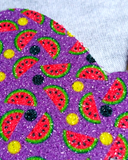 Minnie Mouse Glitter Girls Shirt/ Disney Glitter Minnie Mouse Bow Girls T-shirt/ Summer Glitter Watermelon And Polka Dot Pink Bow Disney Shirt