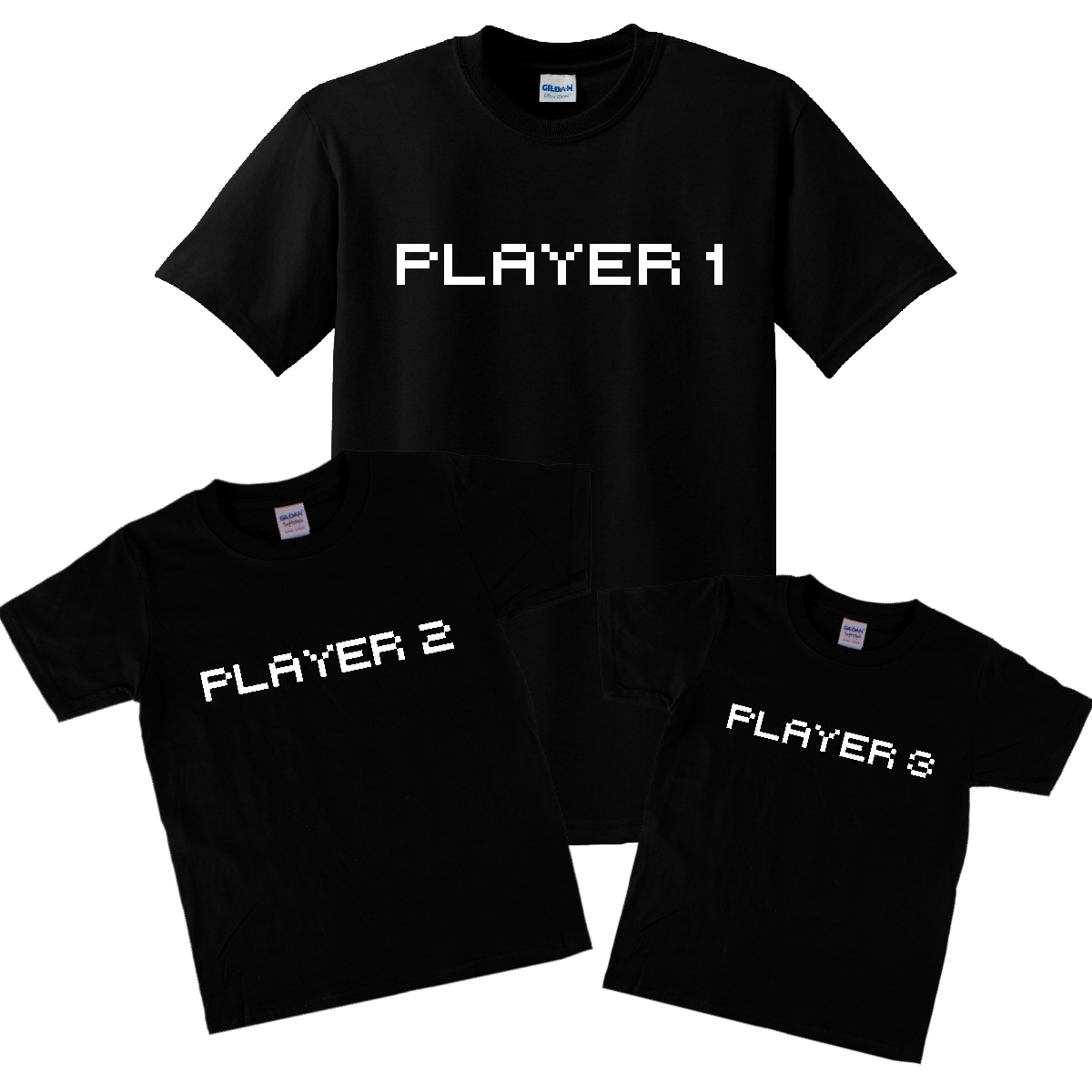 Player 1, 2, 3, 4 Shirts/ Matching Gamer Family T-Shirts/ Father Son M –  Jin Jin Junction