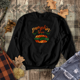 Pumpkin Spice Autumn Sweatshirt/ Fall Pumpkin Sweatshirt/ Metallic Orange And Green Rustic Fall Colors Fleece Sweater