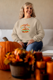 Pumpkin Spice Autumn Sweatshirt/ Fall Pumpkin Sweatshirt/ Metallic Orange And Green Rustic Fall Colors Fleece Sweater