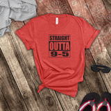 Funny Retirement Gift/ Retired T-Shirt/ Straight Outta 9-5, Retirement Party Gift/ Retirement Quote T-Shirt/ Retirement Gift Idea