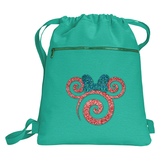 Disney Minnie Mouse Backpack/ Rose Gold, Mermaid Blue Glitter Minnie Vacation Park Bag