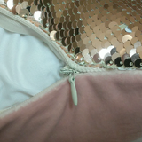 Custom Disney Sequin Pillow/ Potion Purple Rose Gold Personalized Minnie Mouse Polkadot Bow Reversible Flip Sequin Zipper Pillows