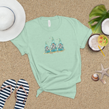 Beach Gnomes Shirt/ Tropical Blue Watercolor Summer Gnomes With Starfish Beach T-Shirt