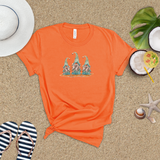 Beach Gnomes Shirt/ Tropical Blue Watercolor Summer Gnomes With Starfish Beach T-Shirt