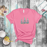 Beach Gnomes Shirt/ Tropical Blue Watercolor Summer Gnomes With Starfish Beach T-Shirt