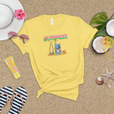 Beach Gnome Shirt/ Summer Palm Trees Watermelon Foil Balloons T-Shirt