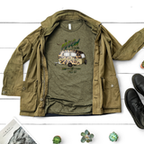 Camping Shirt/ The Wild Is Calling And I Must Go Leopard Print Glamping Camper