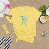 Tropical Turtle Shirt/ Coastal Watercolor Blue Sea Turtle T-Shirt