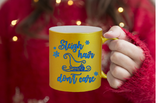 Christmas Mugs/ Sleigh Hair Don’t Care Holiday Metallic Silver, Gold Mug/ Funny Winter Sleigh Christmas Coffee Lover Gift