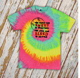 Softball Tie Dye Shirts/ The More You Sweat In Practice The Less You Bleed In Battle T-Shirts/ Girls Softball Quote Team Gift Shirts