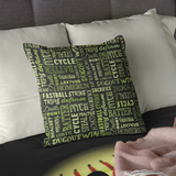 Softball Pillow/ Softball Game Terms Inspirational Bedroom Decor Gift