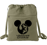 Disney Star Wars Mickey Mouse Backpack/ Jedi Sith Choose Wisely In Aurebesh Language Vacation Travel Park Bag Gift/ Galaxy’s Edge Cinch Sack