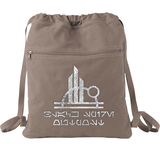 Disney Star Wars Galaxy’s Edge Backpack/ Aurebesh Black Spire Outpost Vacation Travel Park Bag Gift/ Metallic Silver Disney Cinch Sack