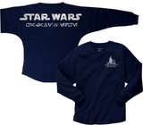 Disney Star Wars Galaxy’s Edge Jersey/ Black Spire Outpost Spirit Shirts/ Metallic Silver Aurebesh Vacation Oversized Jersey