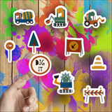 Dinosaur Stickers/ Kids Working Dinosaur Construction Equipment Sticker Collection Laptop Decal, Planner, Journal Vinyl Sticker Pack