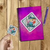 Tropical Drinking Stickers/ Women Drinkin’ Beach Caution Sign Laptop Decal, Planner, Journal Vinyl Stickers