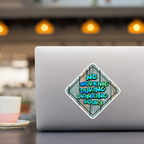 Drinking Stickers/ Beach Wood Caution Sign No Working During Drinking Hours Laptop Decal, Planner, Journal Vinyl Stickers