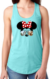 Minnie Mouse Sunglasses Tank Top/ Disney Cinderella’s Castle With Pluto Women’s Summer Tank Top/ Disney Vacation Minnie Bow Silhouette Tank