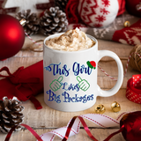 Christmas Mugs This Girl Likes Big Packages Holiday Coffee Mug/ Funny Christmas Presents Coffee Lover Gift