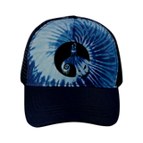 Disney Tie Dye Hat/ Nightmare Before Christmas Jack Skellington And Sally On Spiral Hill Oogie Boogie Halloween Trucker Adjustable Cap