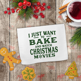Baking Christmas Towel/ Christmas Movies Quote Waffle Weave Kitchen Dish Towel Holiday Decoration Gift