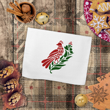 Christmas Cardinal Towels/ Red And Green Winter Cardinal Waffle Weave Kitchen Dish Towel Holiday Decoration Gift