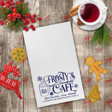 Christmas Towels/ Frosty's Snowflake Café At The North Pole Farmhouse Waffle Weave Kitchen Dish Towel Decoration Gift