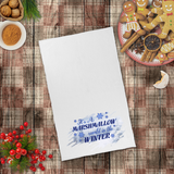 Christmas Towels/ It’s A Marshmallow World In The Winter Holiday Farmhouse Waffle Weave Kitchen Dish Towel Holiday Decoration Gift
