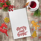 Christmas Towels/ Merry And Bright Holiday Farmhouse Waffle Weave Kitchen Dish Towel Holiday Decoration Gift