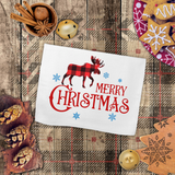 Christmas Towels/ Red Plaid Merry Christmas Moose Holiday Farmhouse Waffle Weave Kitchen Dish Towel Holiday Decoration Gift