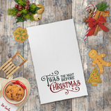 Christmas Towels/ Twas The Night Before Christmas Holiday Farmhouse Waffle Weave Kitchen Dish Towel Holiday Decoration Gift